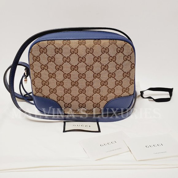 GUCCI BAG 449413 MINI BREE CROSSBODY CAMERA CASE GG GUCCISSIMA LOGO CANVAS - Picture 2 of 16